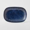 Tálaló tányér RIDGED INDIGO 19 x 13 cm, MIJ