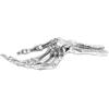 Figura WUNDERKAMMER SKELETON HAND 24 cm, ezüst, alumínium, Seletti 