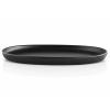 Lapostányér NORDIC KITCHEN 26 cm, ovális, fekete, agyagedény, Eva Trio