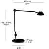 Asztali lámpa AQ01 45 cm, fekete, Fritz Hansen