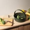 GREEN TOOL mikrohullámú párolóedény 2 l, zöld, üveg/műanyag, Eva Trio