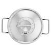 Lábas ADAMANT 18 cm, 2 l, Üveg fedéllel, tapadásmentes felület, Fissler