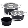 ADAMANT edénykészlet, üveg fedél, 3 db szett, tapadásmentes felület, Fissler