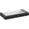 Fürdőszoba polc LINEA 26 cm, fekete, rozsdamentes acél/üveg, Zack