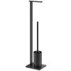 CARVO 72 cm-es, fekete, rozsdamentes acélból készült WC-komornyik, Zack