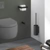 WC-kefe LINEA 44 cm, fekete, rozsdamentes acél, Zack