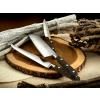 Santoku kés IDÉAL 18 cm, sárgaréz szegecsek, fekete, Lion Sabatier