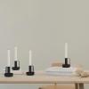 Vacsora gyertyatartó IDA 10 cm, fekete, vas, Stelton