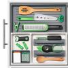 Evőeszköz-szervező GOOD GRIPS 41 cm, flexibilis rekesszel, szürke, műanyag, OXO