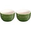 Ramekin 9 cm, szett 2, zöld, kerámia, Staub