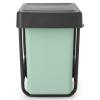 Brabantia SORT & GO beépített szemetes kosár, 2 x 15 l, sötétszürke / jáde zöld, műanyag