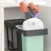 Brabantia SORT & GO beépített szemetes kosár, 2 x 15 l, sötétszürke / jáde zöld, műanyag