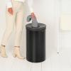 Brabantia szennyes kosár, 60 l, matt fekete, acél