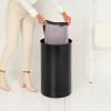 Brabantia szennyes kosár, 60 l, matt fekete, acél