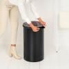 Brabantia szennyes kosár, 60 l, matt fekete, acél