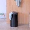 Brabantia szennyes kosár, 60 l, matt fekete, acél