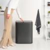 Brabantia BO TOUCH BIN érintős szemeteskosár, 2 x 30 l, szürke, acél