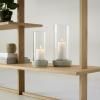 Stelton HURRICANE vacsorai gyertyatartó, 24 cm, homokszínű, kőedény