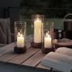 Stelton HURRICANE vacsorai gyertyatartó, 24 cm, fekete, kőedény