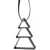 Stelton FIGURA karácsonyi dekoráció, 5,5 cm, karácsonyfa, fekete, rozsdamentes acél